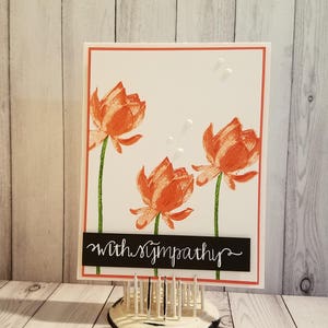 Handgemaakte Sympathie Wenskaart: Tulpen