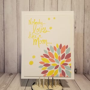 Moederdagkaart, gelukkige Moederdag, wenskaart met envelop, handgemaakt, 3D, voor moeder, kaarten voor vrouwen, bloemen, dahlia, liefde, cadeau