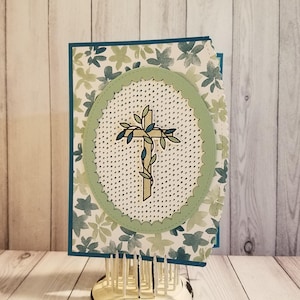 Carte de Pâques, Religieuse, Chrétienne, Croix, Bénédictions, Carte de voeux avec enveloppe, Fait main, 3D, Cadeau