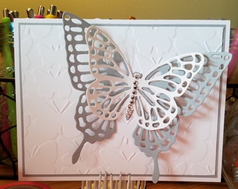 Butterfly - Blank Card - Handmade Card - Greeting Card - 3D - For Him or her - Gift - Gift Idea