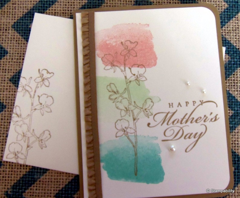 Mother's Day Card, Happy Mother's Day, Greeting Card with Envelope, Handmade, for Mom, for Her, Cards for Women, Flowers, Floral, Love, Gift image 5
