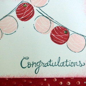 Lanterns Congratulations Card Congrats Celebrate Celebrations Handmade Greeting Card For Her For Him Gift Gift Ideas image 3
