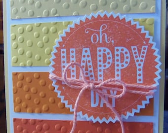 Happy Day, Birthday Card, Happy Birthday, Celebrate, Greeting Card with Envelope, Handmade, 3D, Blank Inside, Gift