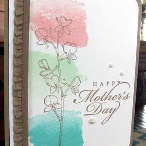 Tarjeta del Día de la Madre, Feliz Día de la Madre, Tarjeta de Felicitación con Sobre, Hecha a Mano, para Mamá, para Ella, Tarjetas para Mujer, Flores, Floral, Amor, Regalo