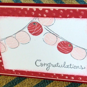 Lanterns Congratulations Card Congrats Celebrate Celebrations Handmade Greeting Card For Her For Him Gift Gift Ideas image 2