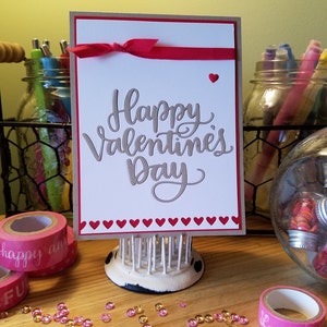Handmade Valentine&#39;s Day greeting card - inlay