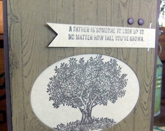 Tarjeta del día del padre, feliz día del padre, tarjeta de felicitación con sobre, hecho a mano, 3D, tarjetas para hombres, para papá, para él, árbol, regalo