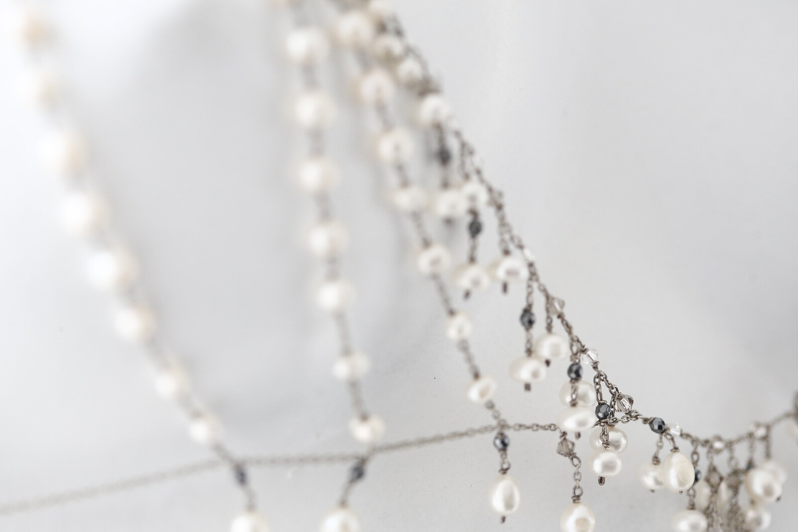 Pearl bra HIPPOLYTE hand made with pearls and sapphires Etsy