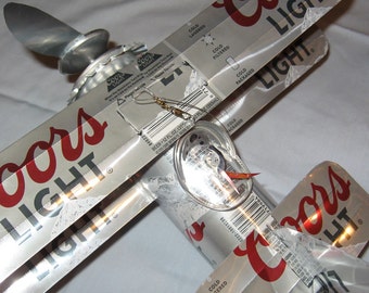 Coors Light Beer Can Airplane, Windspinner, Wind Catcher, Can Art,