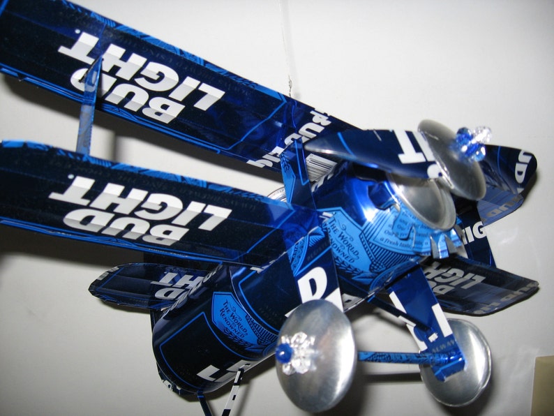 Bud Light Beer Can Airplane HandcraftedWind Spinner Etsy