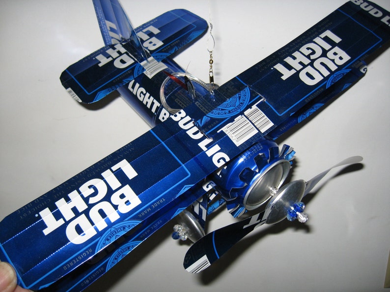 Bud Light Beer Can Airplane HandcraftedWind Spinner Etsy
