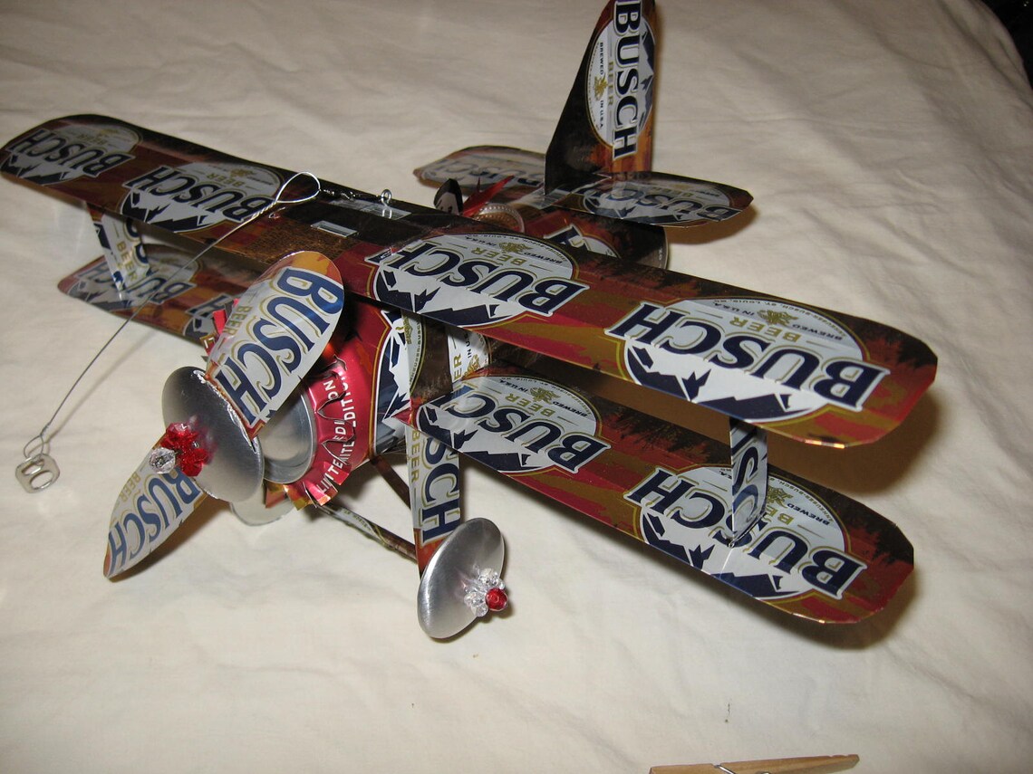 Limited Edition 20 Beer Can Airplane Busch HandcraftedWind Etsy