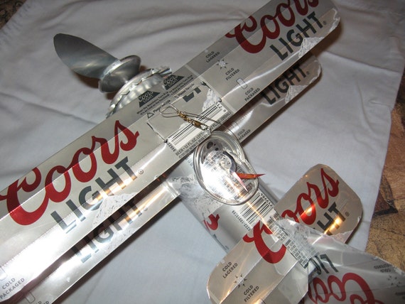 Coors Light Beer Can Airplane, Windspinner, Wind Catcher, Can Art,