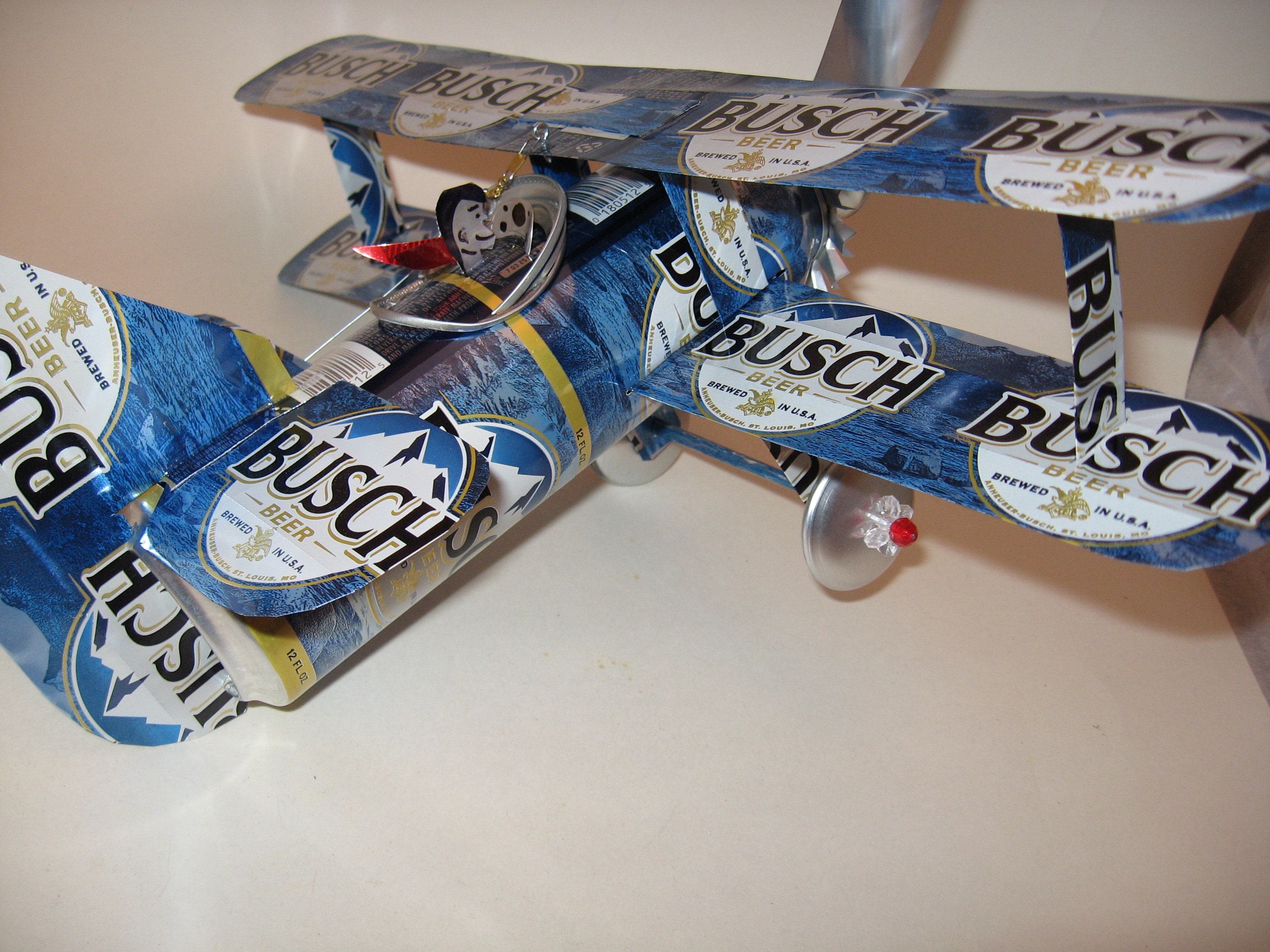 Handcrafted Beer Can Airplane Wind Spinner Airplane Can Etsy