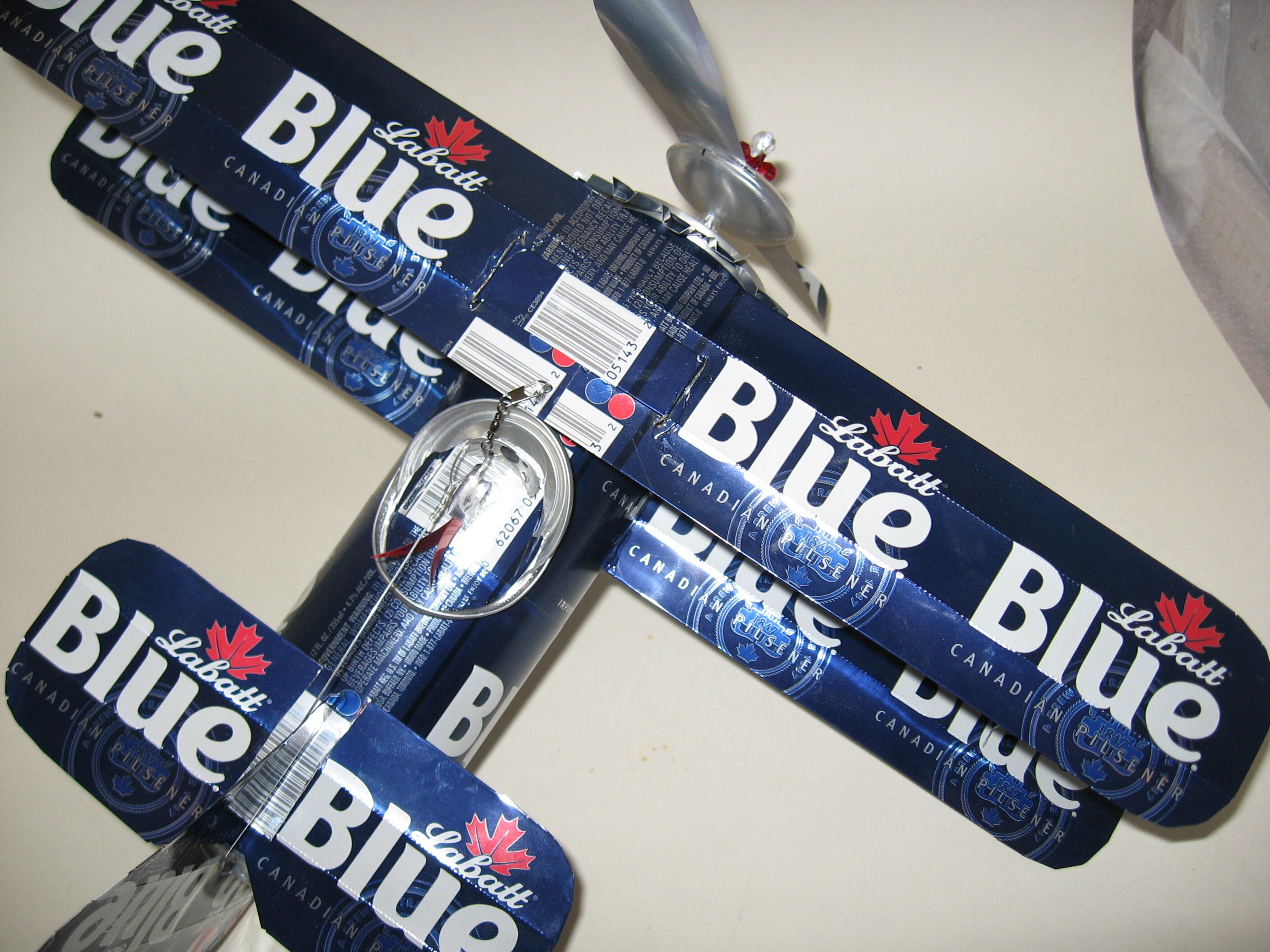 Labatt Blue Beer Can Airplane HandcraftedWind Spinner Etsy