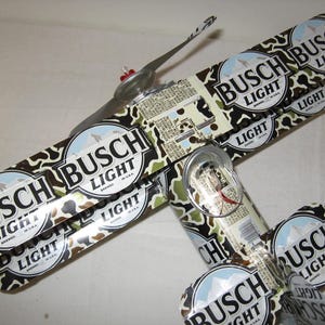 Handcrafted Beer Can Airplane- (Limited edition 24 Camo) -Wind Spinner- Airplane - Can Art
