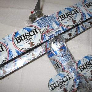 Classic Handcrafted Beer Can Airplane  - wind spinner