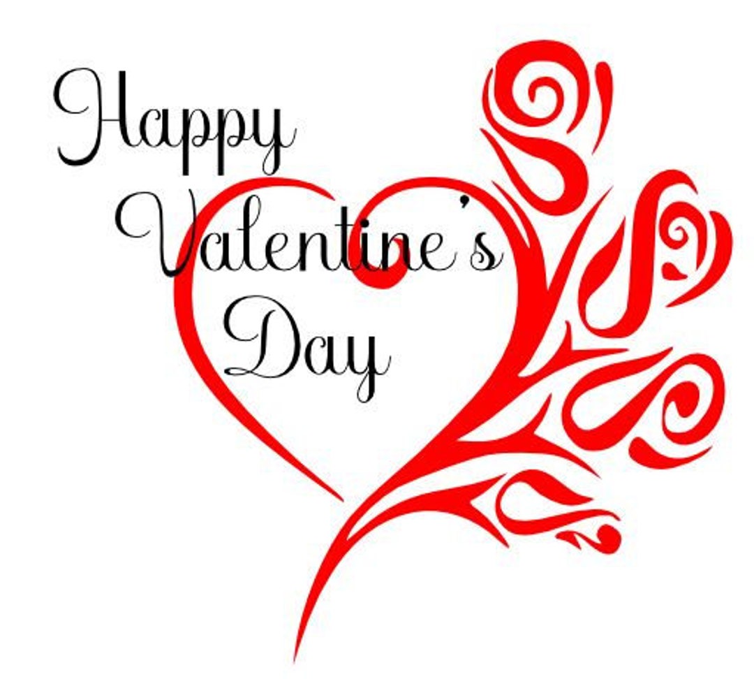 Happy Valentine's Day Heart SVG, Valentines, Instant Download, Cutting ...