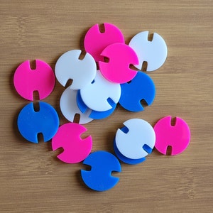 Removable Acrylic Pom Pom Buttons for Beanies and other Handmade Items