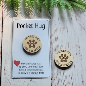 Pocket Hug From My Dog Token, Back to School Pocket Token,  Pocket Hug, Dog Hug