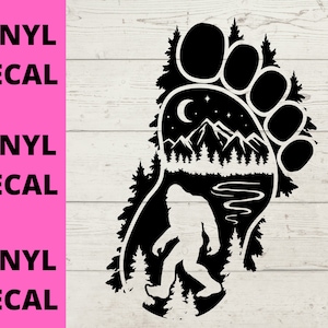 Bigfoot Foot decal, car Decal, notebook, tablet, phone, laptop sticker, Sasquatch Decal,  Bigfoot Sticker