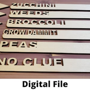 Garten Stakes SVG, Schneidedatei, digitale Datei, SVG, Download Zip Datei Glowforge File