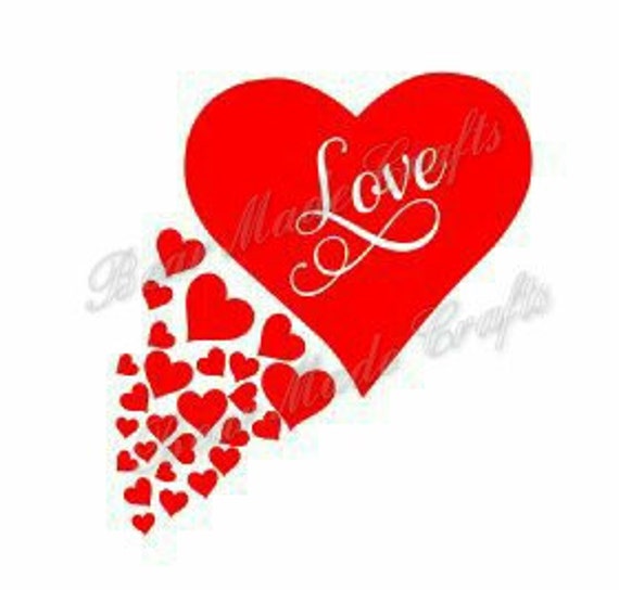 Download Love Hearts Trail Valentines Svg Instant Download Cutting Etsy