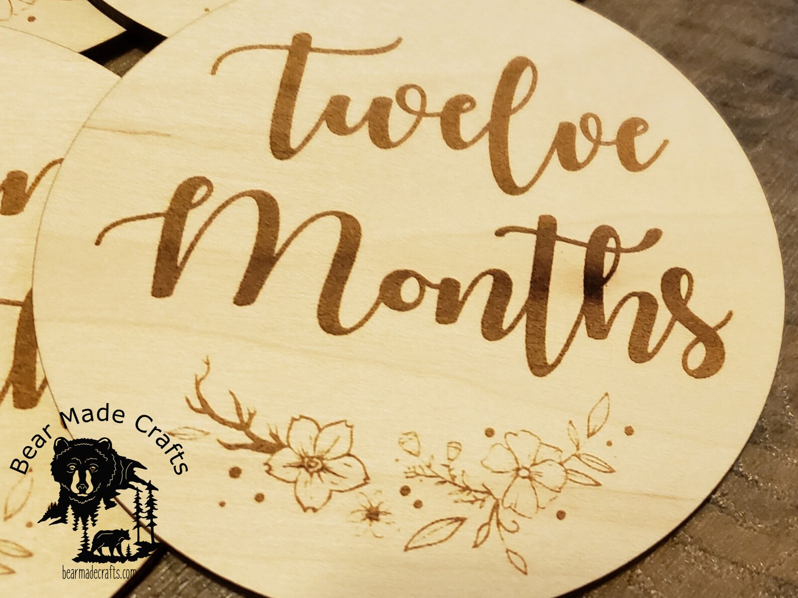 Wood Monthly Milestone Props Baby Milestone Cards Baby Month Etsy