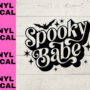 Spooky Babe Decal, car Decal, notebook, tablet, phone, laptop sticker