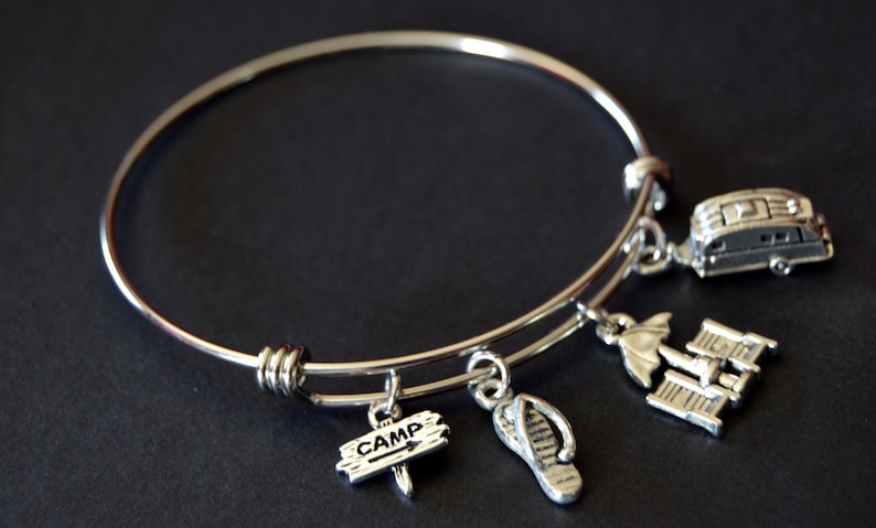 camping bracelet friendship bracelet canoe camping jewelry camping camp counselor gift summer camping gift for her sailing camper