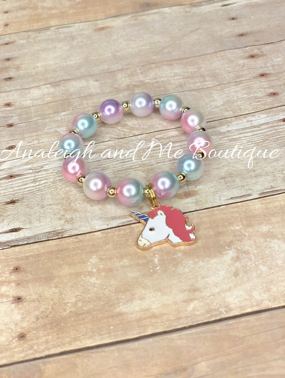 Toddler Unicorn Bracelet, Little Girls Unicorn Bracelet, Unicorn