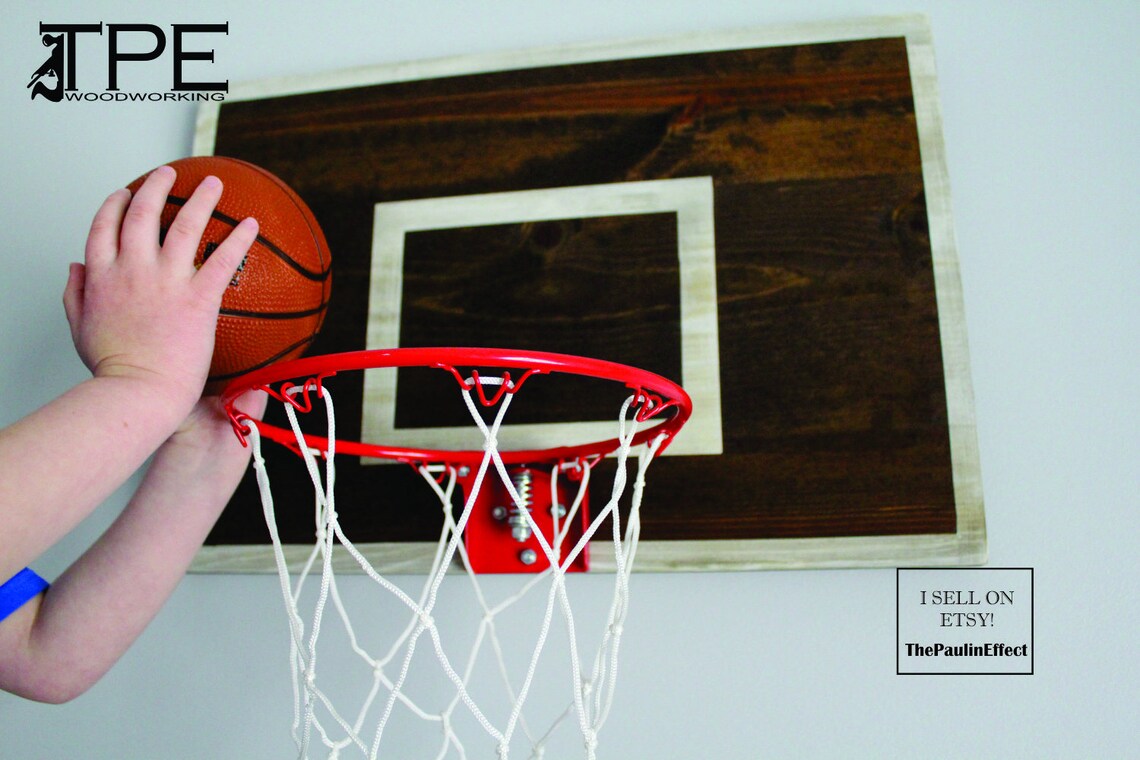 Backboard de aro de baloncesto de madera estilo de granja rim | Etsy