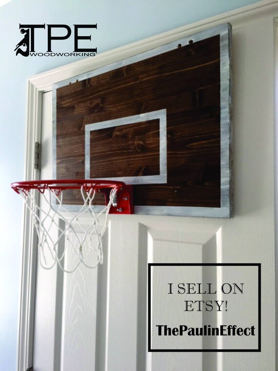 Rustic Wood Basketball Goal Wall Decor Over The Door Great For Man Cave Basement Office Or Childs Sports Room Basketball Hoop Choose Size