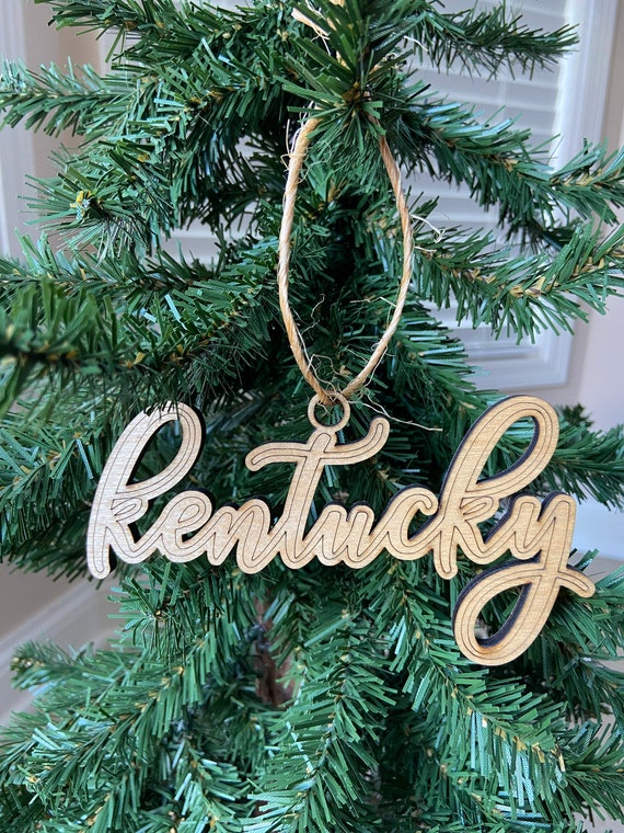Kentucky Ornament. Kentucky Christmas Ornament. Kentucky Etsy