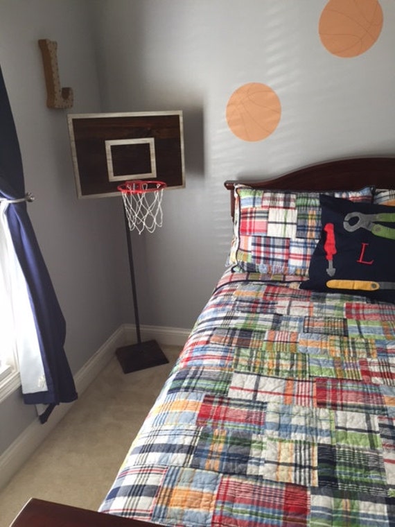 Vintage Designed Basketball Hoop System Basketball Decor Stand Mini Size Great For Rustic Man Cave Basement Office Or Child S Sports Room