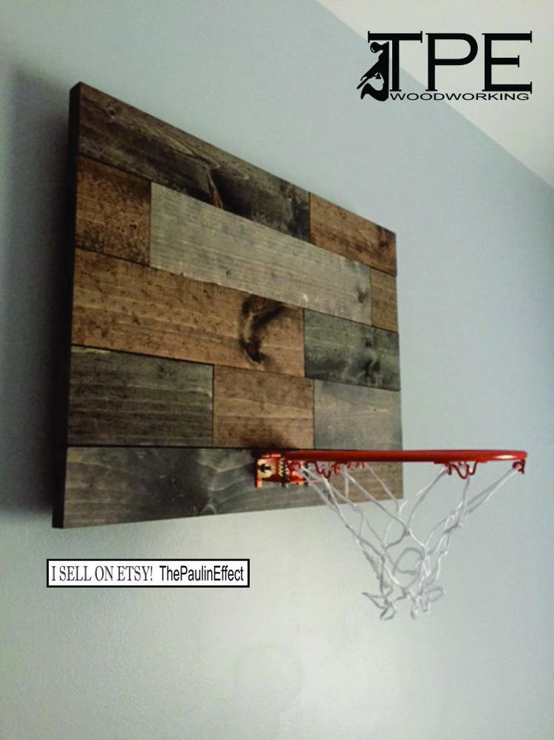 Basketball Hoop Shiplap Design Diy Wall Decor Art Great For Man Cave Basement Office Or Child S Room Gift Choose Size