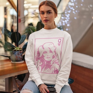 Queen Dolly - Sweat-shirt ras du cou country, Dolly Parton, Saint-Valentin, Musique country, Sweat-shirt pour femme