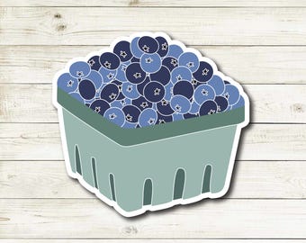 Blueberry Carton Sticker | Vinyl