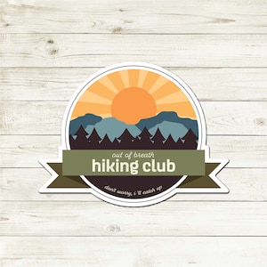 Out of Breath Hiking Club Sticker | Vinyl