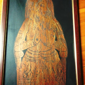 Framed Original Brass Rubbing: Sir Robert Rochester, Knight of Henry VIII NOT A PRINT