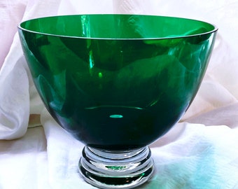 Green Decorative Glass Bowl - Etsy
