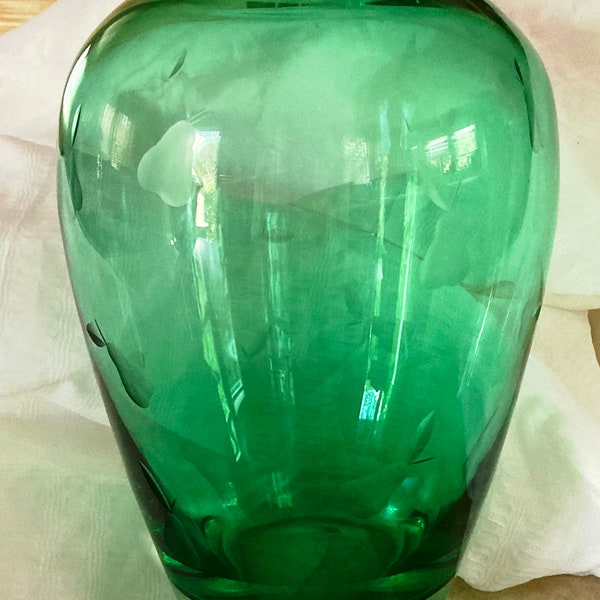 Villeroy and Boch Green Vase Etsy