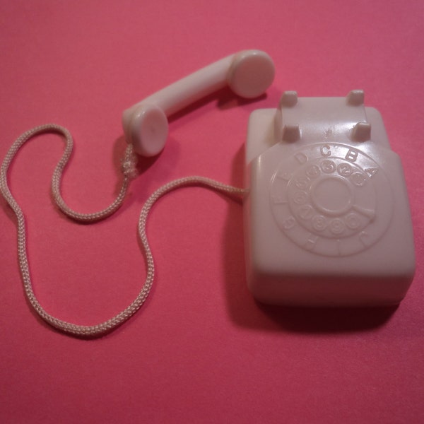 Vintage Barbie Accessory White Telephone Busy Morning #956
