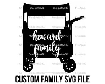 Wonderfold Wagon Custom Family Name SVG y PNG Digital File