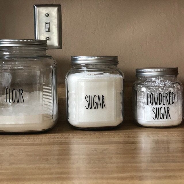 Kitchen Canister Decals/Kitchen Canister Labels/Pantry Labels/Caniste…