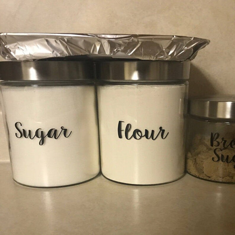 Kitchen Canister Labels/Kitchen Canister Decals/Kitchen Etsy