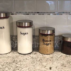 Pantry Labels/Kitchen Canister Decal Pantry Labels/Pantry Organization Labels/Kitchen Canisters/Pantry Decals/Flour Sugar Coffee Decals image 4