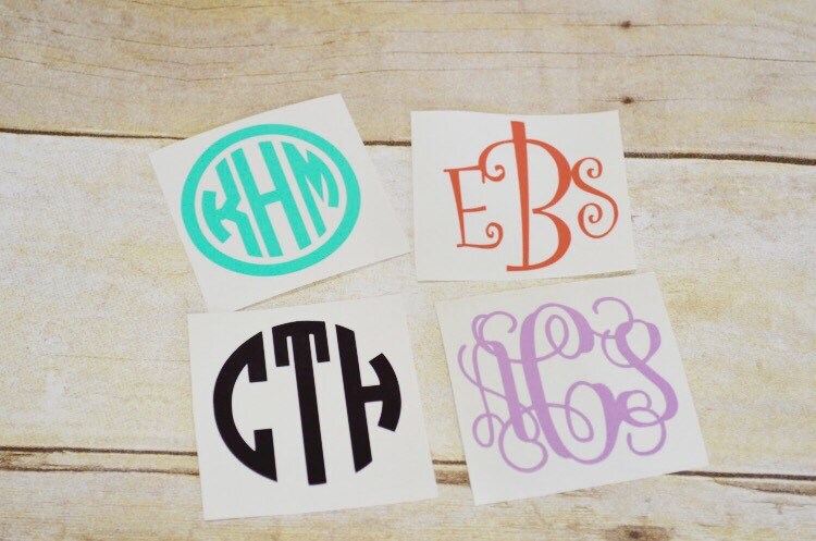 Yeti Decal/Monogram Decals/Monogram Sticker/Yeti Tumbler Decal/Rtic C…