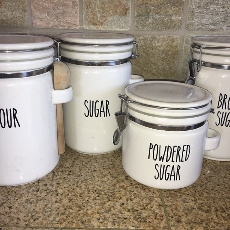 kitchen canister decalskitchen canister labelskitchen etsy