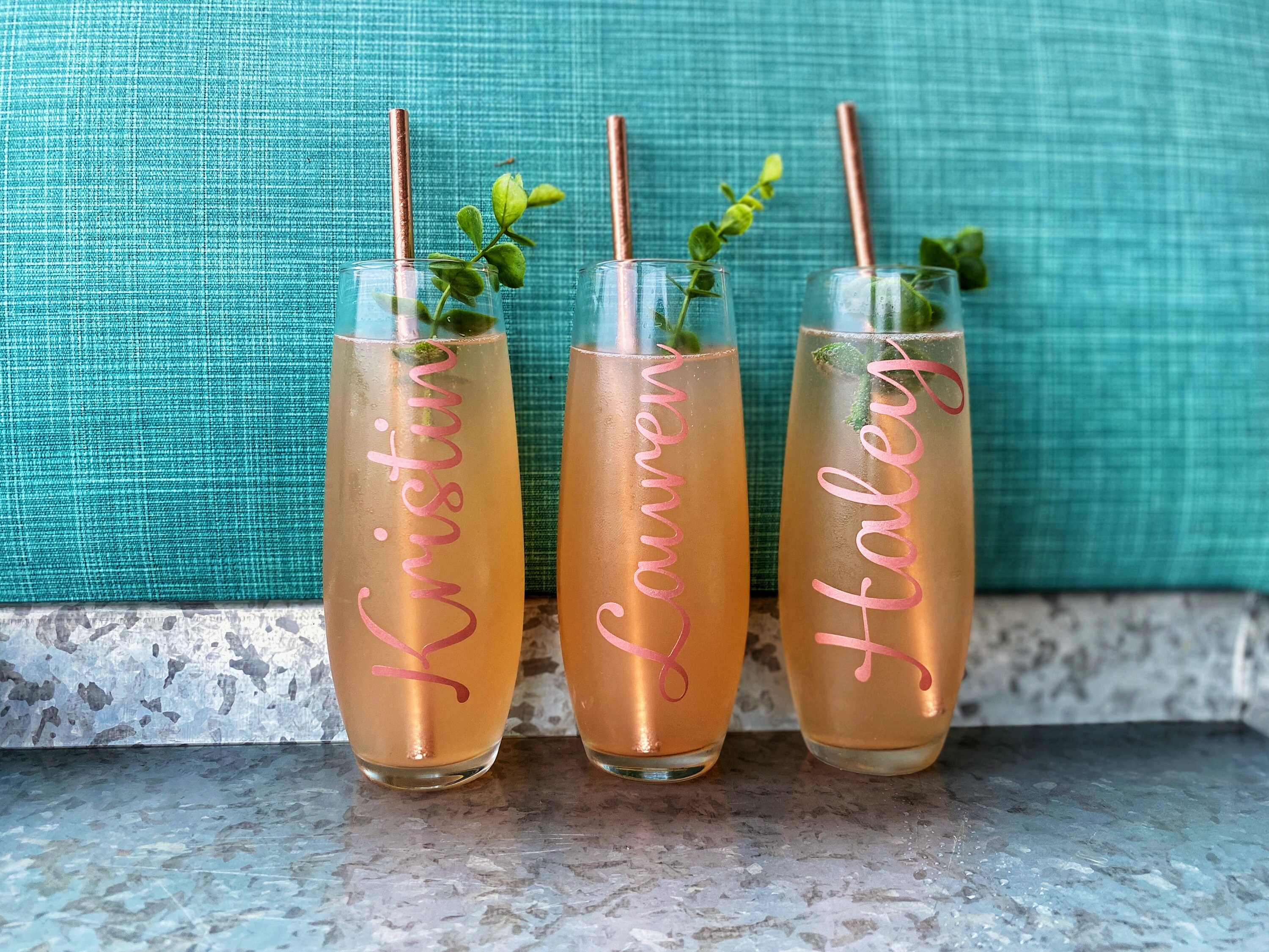 Champagne Glass Flutes/Bridesmaid Proposal/Champagne Glasses/Glass Ch…
